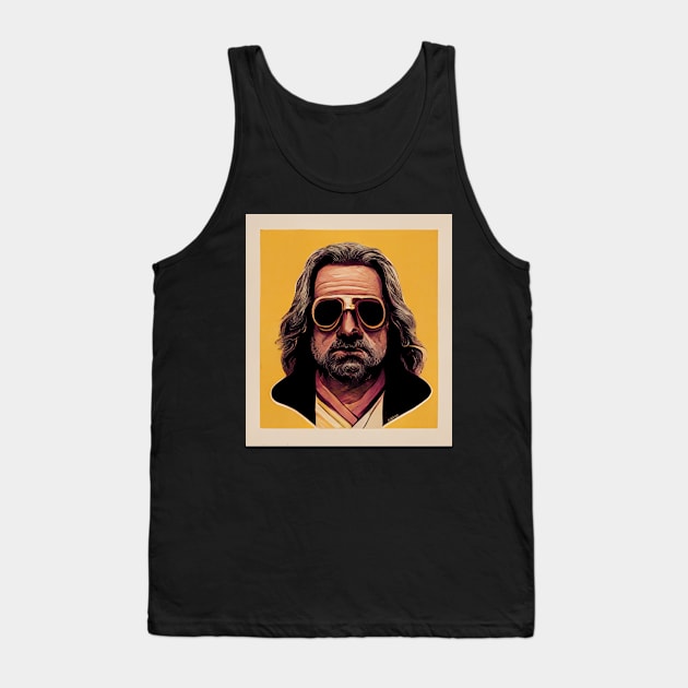 Big Lebowksi Yellow Caricature Tank Top by Nonconformist